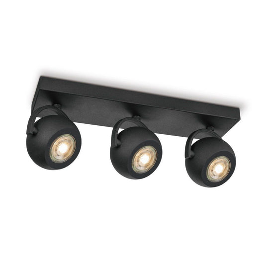 Home Sweet Home LED Aufbaustrahler Nop 3 - inkl. dimmbarer LED-Lampe - Schwarz