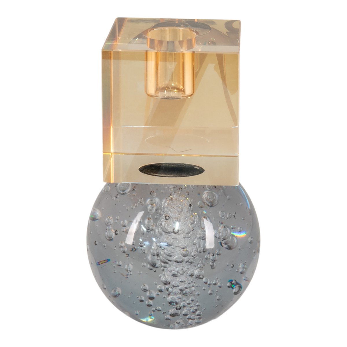 Kerzenhalter - Braun/Grau