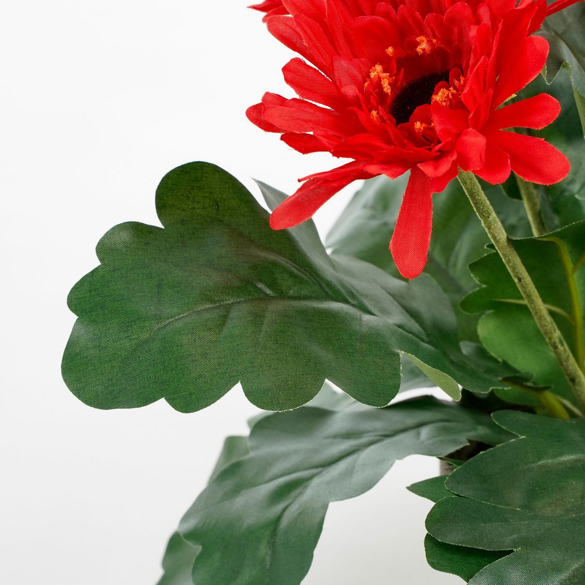 Künstliche Gerbera-Pflanze im Blumentopf Stan – H35 x Ø30 cm – Rot
