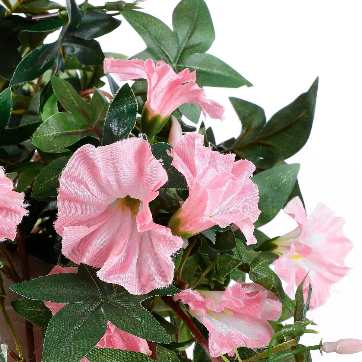 Künstliche Petunien-Hängepflanze im Blumentopf Stan – L25 x B45 x H50 cm – Rosa