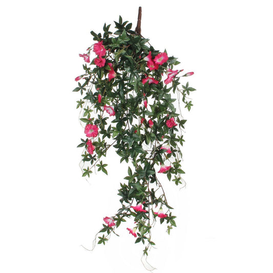 Künstliche Petunien-Hängepflanze – L15 x B20 x H80 cm – Fuchsia