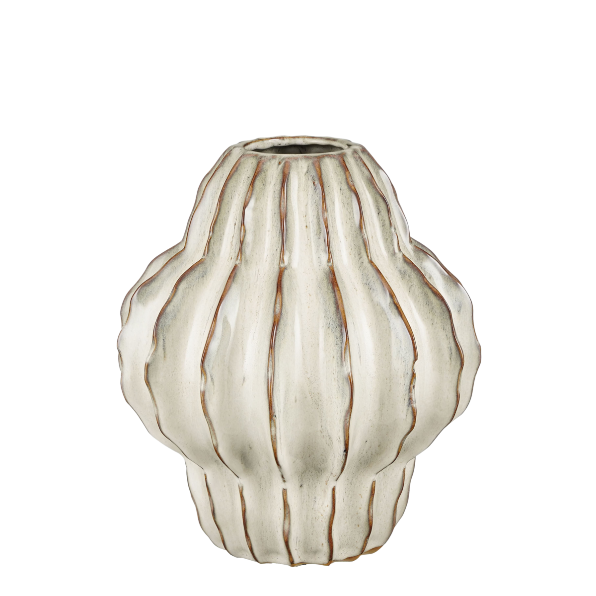 Altea Vase – H28 x Ø24,5 cm – Keramik – gebrochenes Weiß