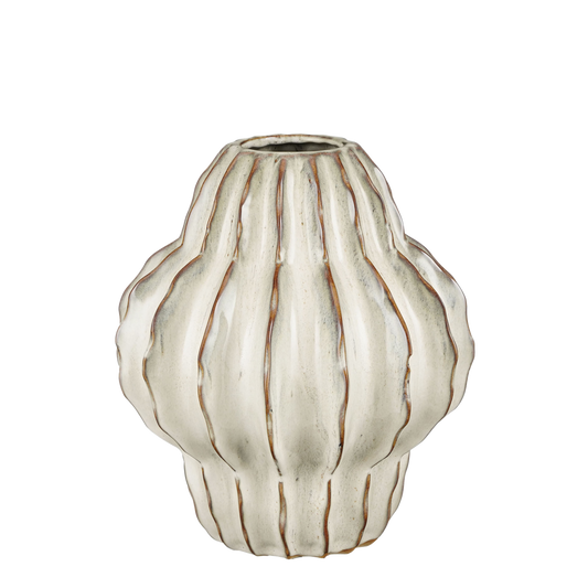 Altea Vase – H28 x Ø24,5 cm – Keramik – gebrochenes Weiß
