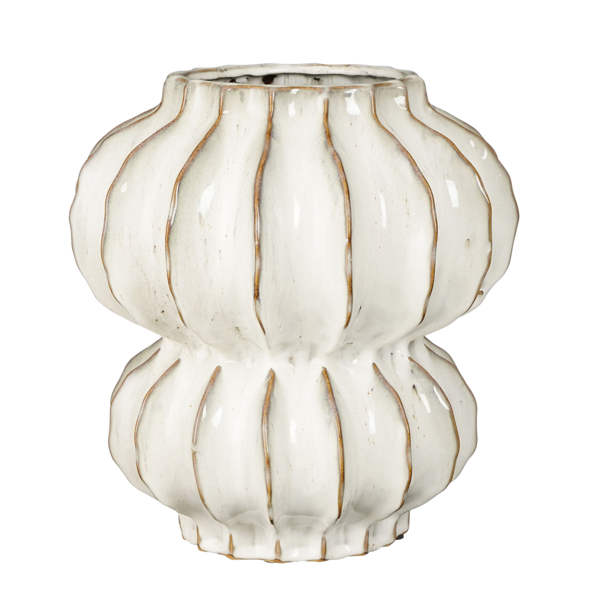 Altea Vase – H35 x Ø33 cm – Keramik – gebrochenes Weiß