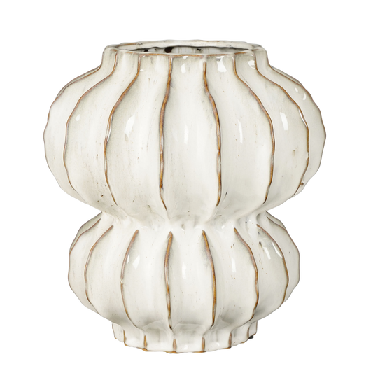 Altea Vase – H35 x Ø33 cm – Keramik – gebrochenes Weiß