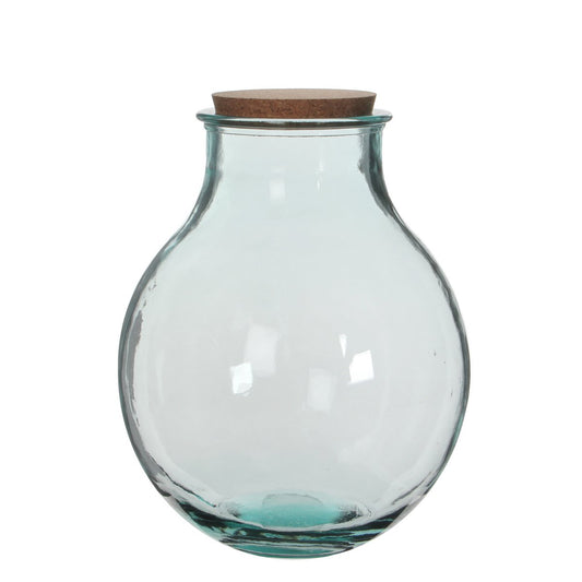 Olly Vase - H38 x Ø29 cm - Recyceltes Glas - Transparent