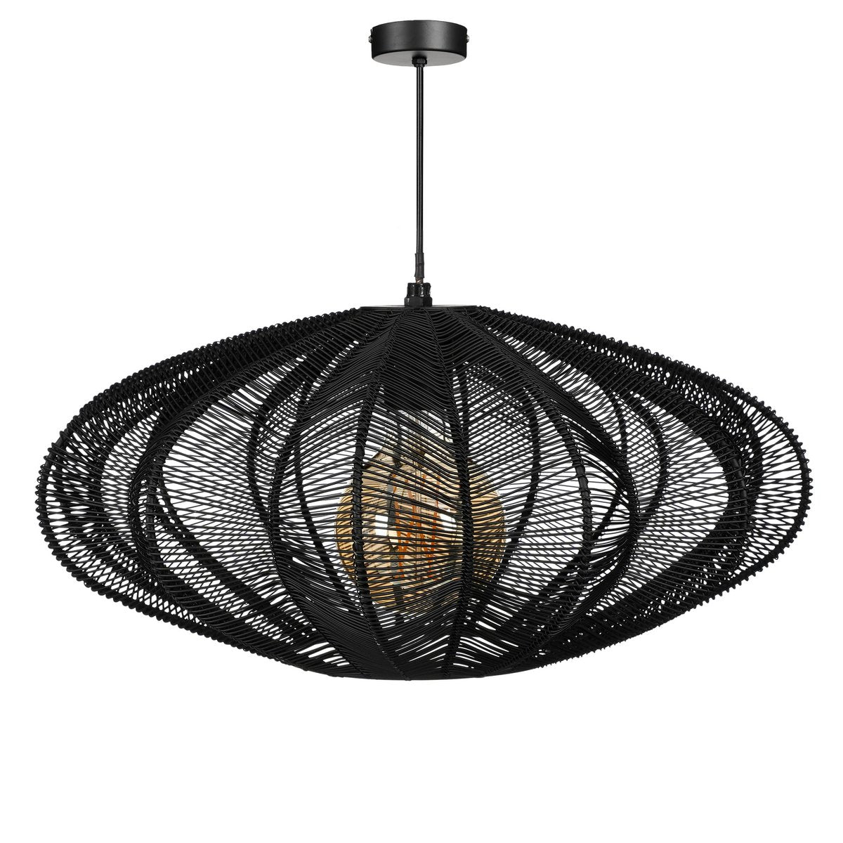 Kanti Hängelampe – H20 x Ø41 cm – Metall – Schwarz