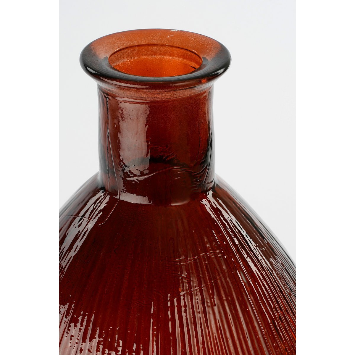 Firenza Flaschenvase – H59 x Ø29 cm – Recyceltes Glas – Dunkelbraun