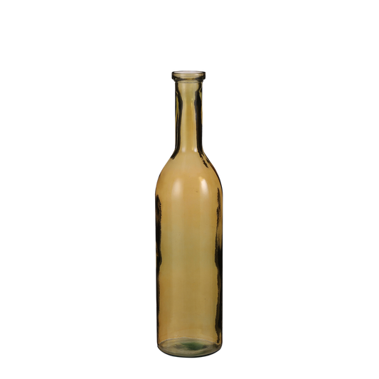 Rioja-Flaschenvase – H75 x Ø18 cm – recyceltes Glas – Ocker