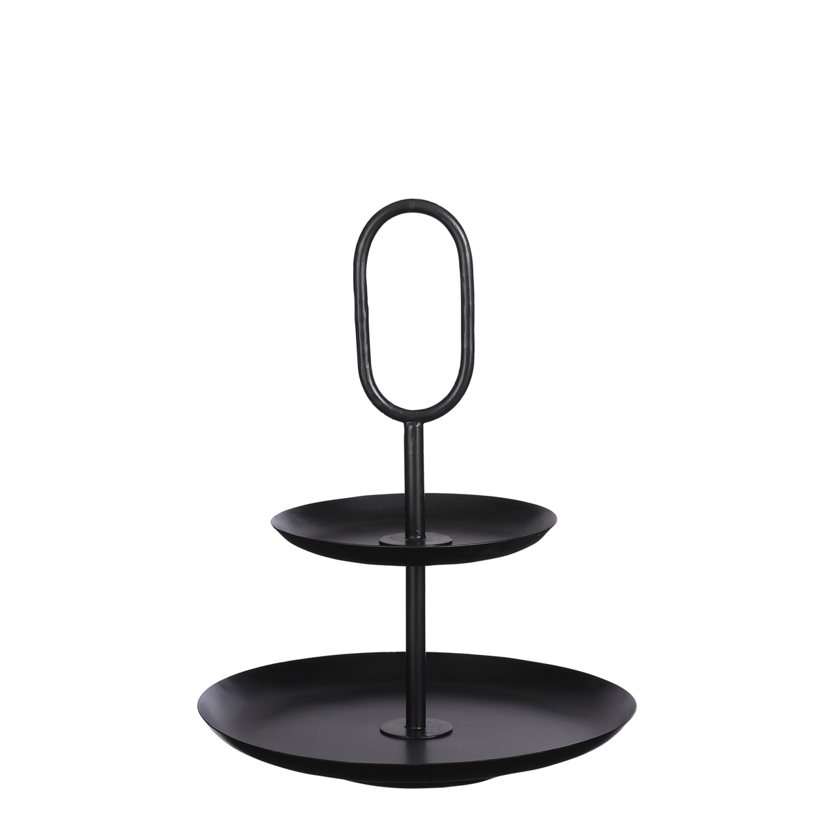 Rama Etagere 2-stöckig – H36 x Ø28 cm – Metall – Schwarz