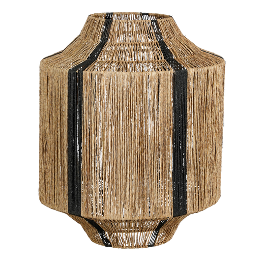 Liliano Laterne - H51 x Ø40 cm - Jute - Schwarz