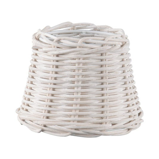 Home Sweet Home Lampenschirm Roseau rund Weiß – B:13xT:13xH:9cm – Clip