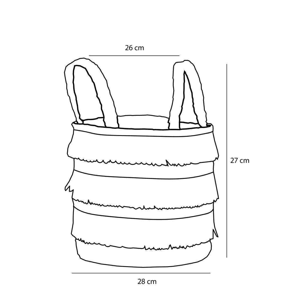 Aufbewahrungskorb – 2er-Set – H30 x Ø32 cm – Wasserhyazinthe – Braun