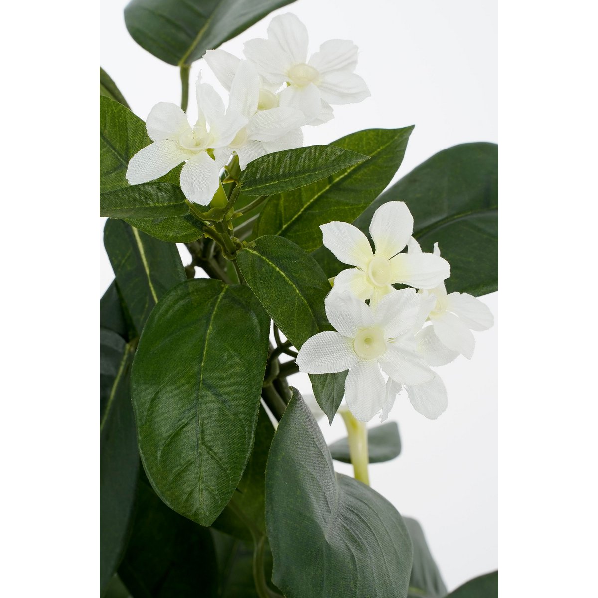 Künstliche Pflanze Stephanotis im Blumentopf Stan - H50 x Ø40 cm - Weiß
