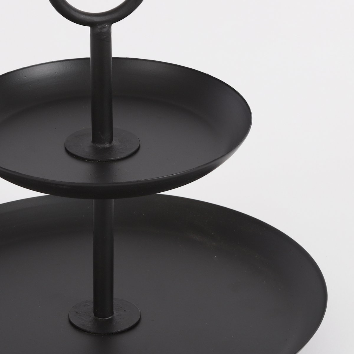 Rama Etagere 2-stöckig – H36 x Ø28 cm – Metall – Schwarz