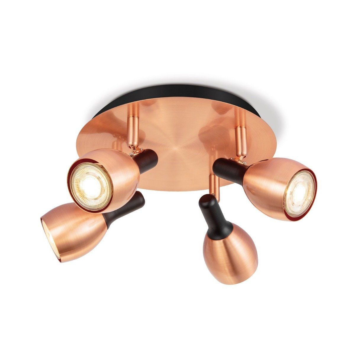 Home Sweet Home LED Aufbaustrahler Novi 4 – inkl. dimmbarer LED-Lampe – Kupfer