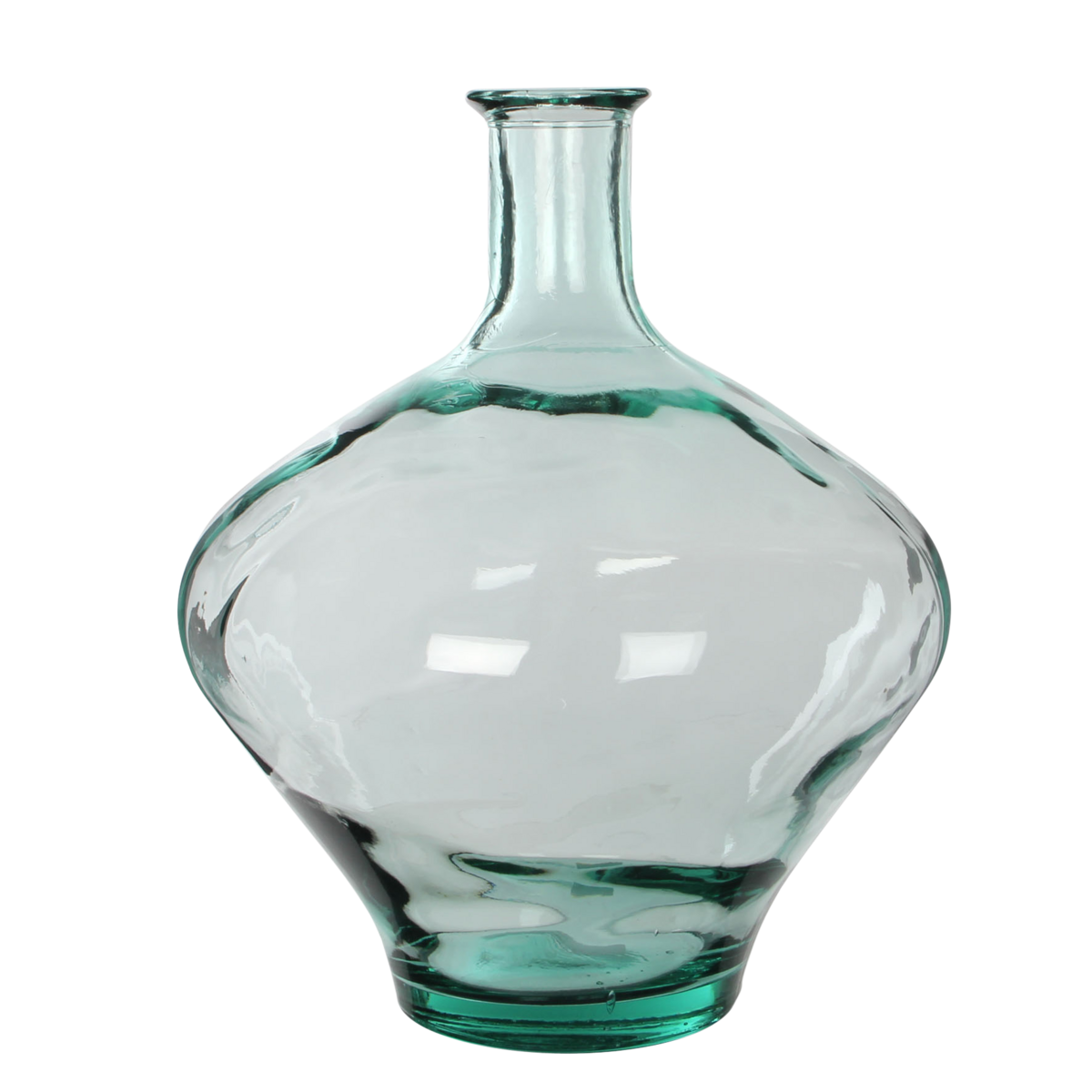 Kyara Flaschenvase – H46 x Ø38 cm – recyceltes Glas – transparent