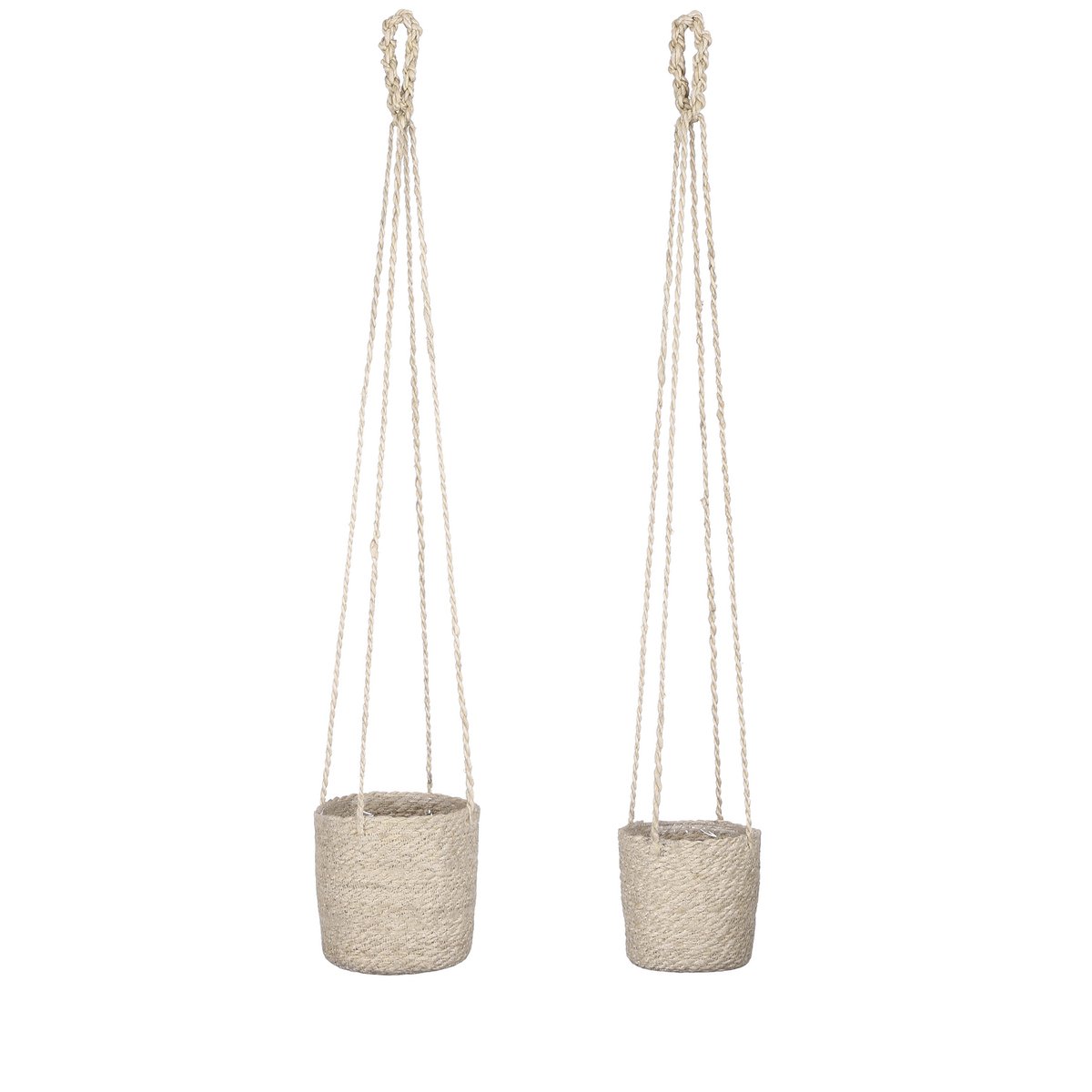Atlantic Korb für Pflanzen – 2er-Set – H16 x Ø16 cm – Creme