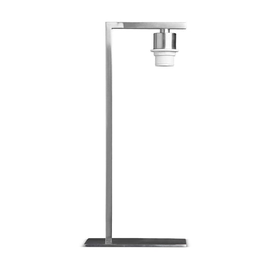 Home Sweet Home Tischlampensockel Block 22/22/44 cm – Gebürsteter Stahl
