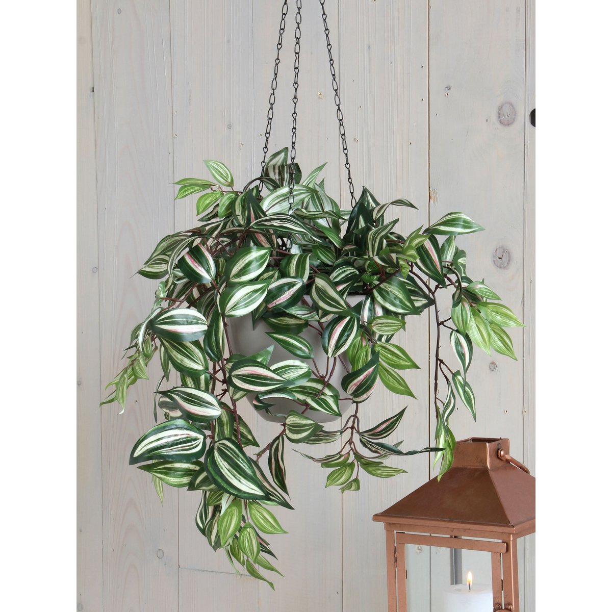 Tradescantia Künstliche Hängepflanze – L15 x B30 x H80 cm – Grün