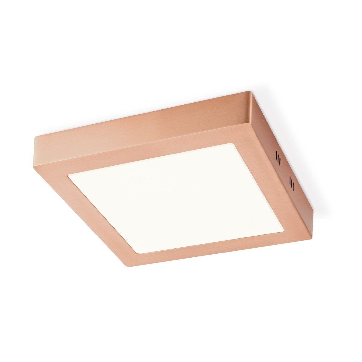 Home Sweet Home LED-Deckenleuchte Ska – Kupfer – Quadratisch 22/22/3,6 cm
