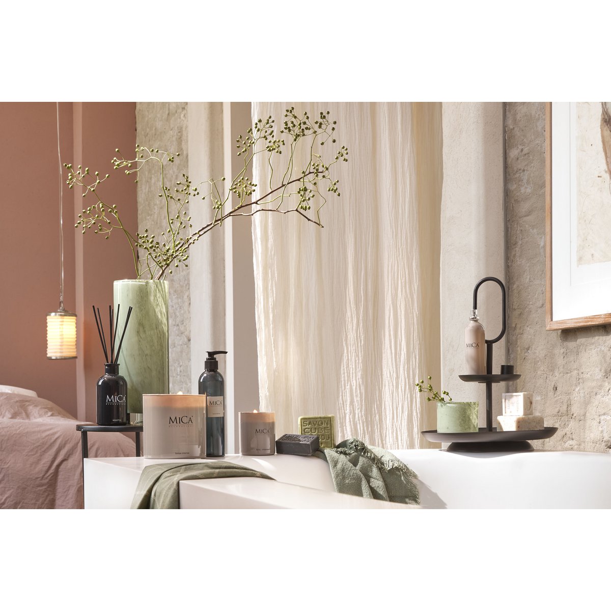Rama Etagere 2-stöckig – H36 x Ø28 cm – Metall – Schwarz
