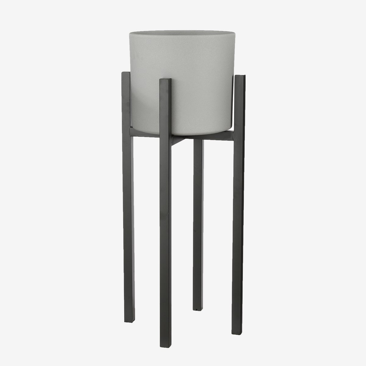 Ascot Pflanzenständer XL – L37,5 x B37,5 x H95 cm – Metall – Schwarz
