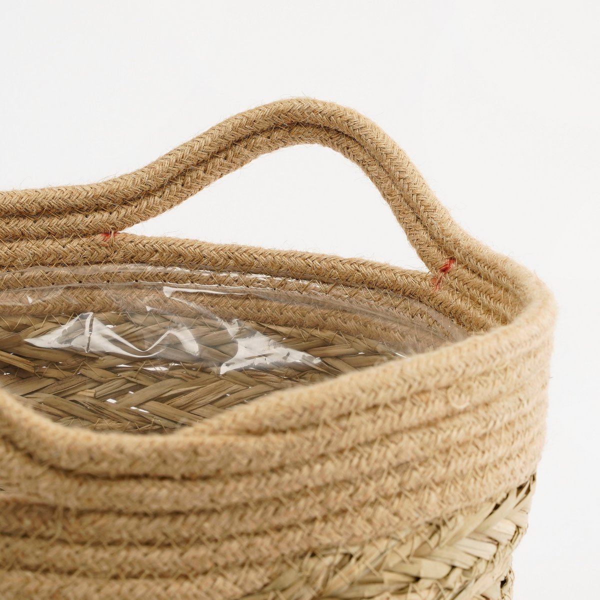 Anne Korb für Pflanzen – 2er-Set – H28 x Ø30 cm – Seegras – Hellbraun