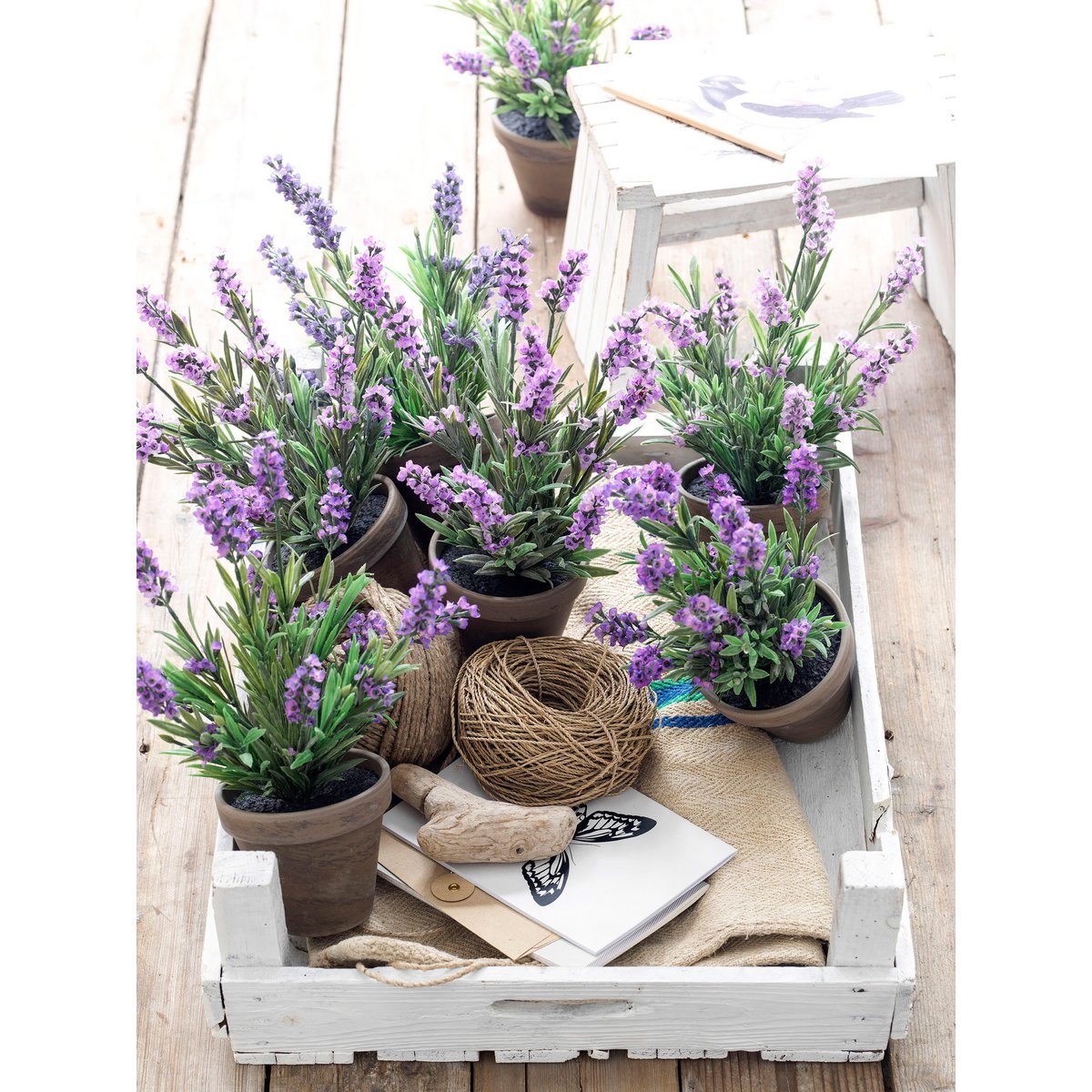 Künstliche Lavendelpflanze im Blumentopf Stan – H33 x Ø20 cm – Lila