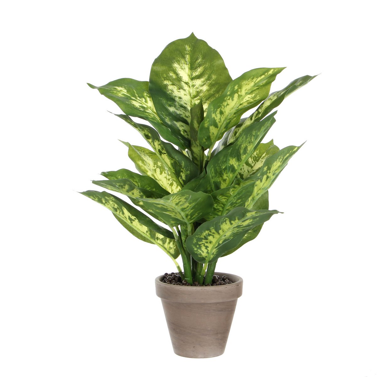 Künstliche Dieffenbachia-Pflanze im Blumentopf Stan – H40 x Ø30 cm – Grün