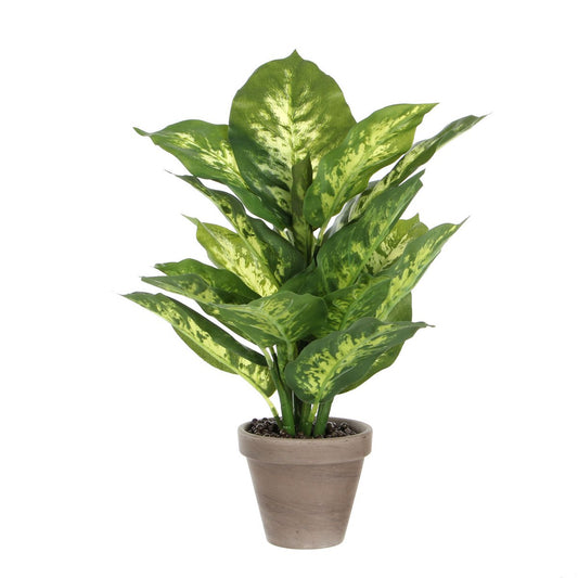 Künstliche Dieffenbachia-Pflanze im Blumentopf Stan – H40 x Ø30 cm – Grün