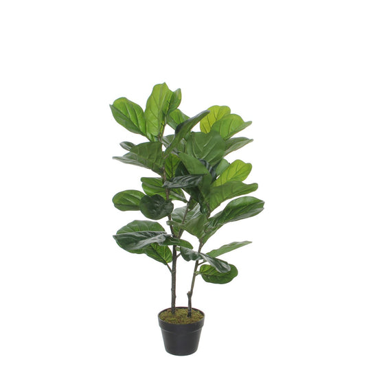 Künstliche Pflanze Ficus Lyrata – H100 x Ø60 cm – Grün