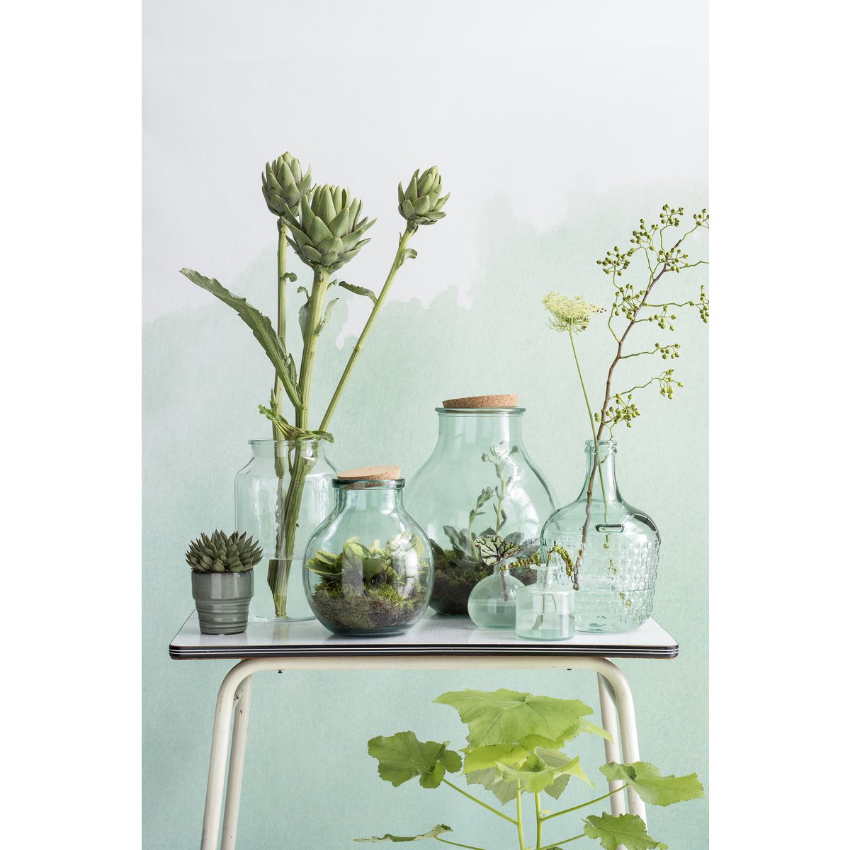Olly Vase - H38 x Ø29 cm - Recyceltes Glas - Transparent
