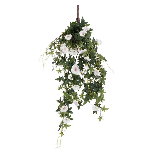 Künstliche Petunien-Hängepflanze – H80 x Ø20 cm – Creme