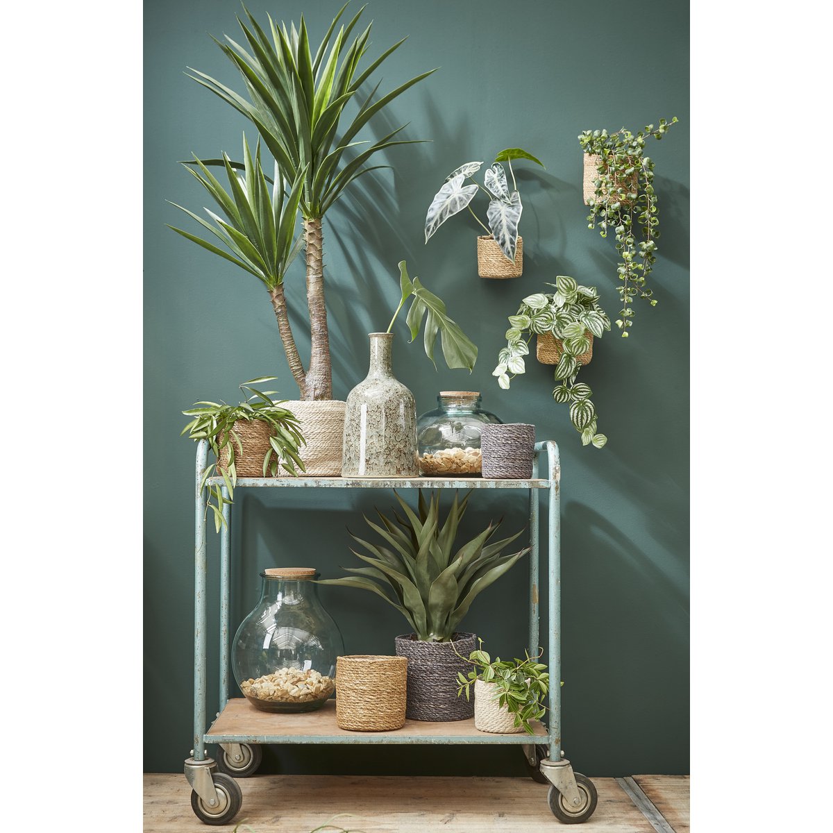 Atlantic Korb für Pflanzen – H20 x Ø20 cm – Jute – Creme