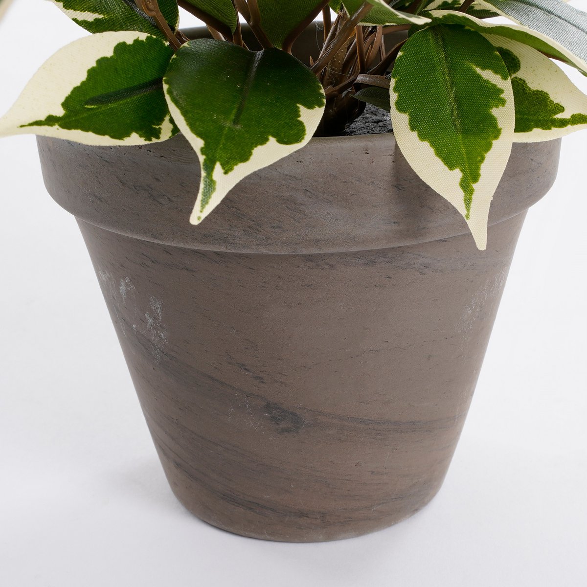 Künstliche Pflanze Ficus Natasja im Blumentopf Stan - H40 x Ø30 cm - Grün Bunt