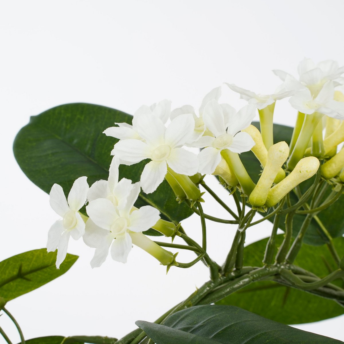 Künstliche Pflanze Stephanotis im Blumentopf Stan - H50 x Ø40 cm - Weiß
