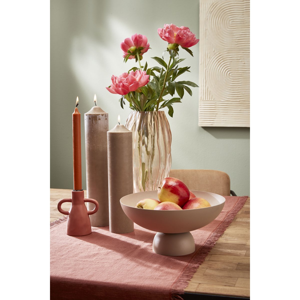 Kerze – H30 x Ø7 cm – Beige