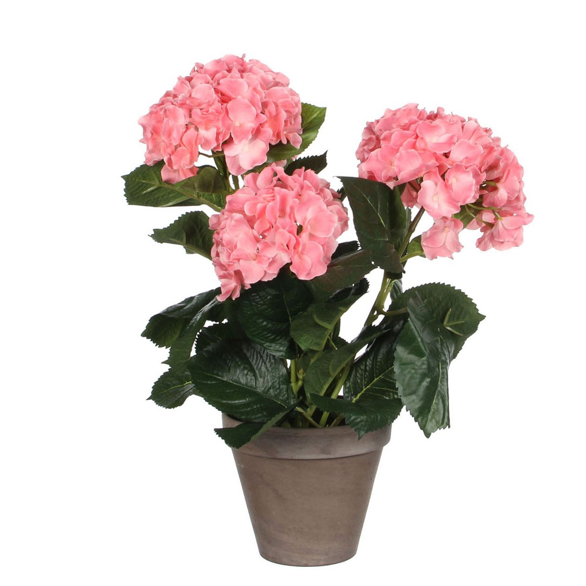 Künstliche Hortensienpflanze im Blumentopf Stan – H40 x Ø35 cm – Rosa