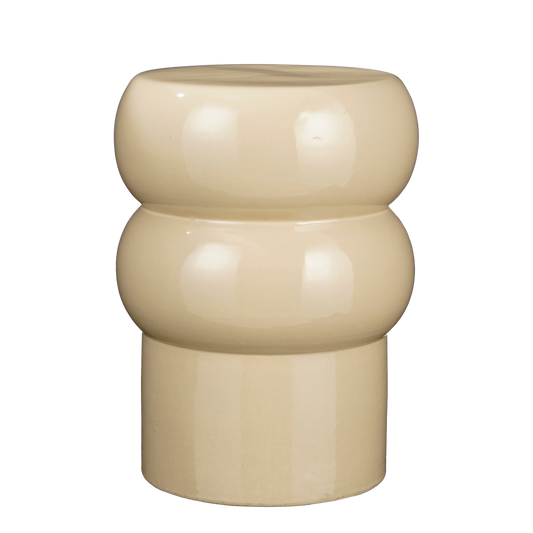 Vendi Beistelltisch – H44 x Ø32 cm – Keramik – Creme