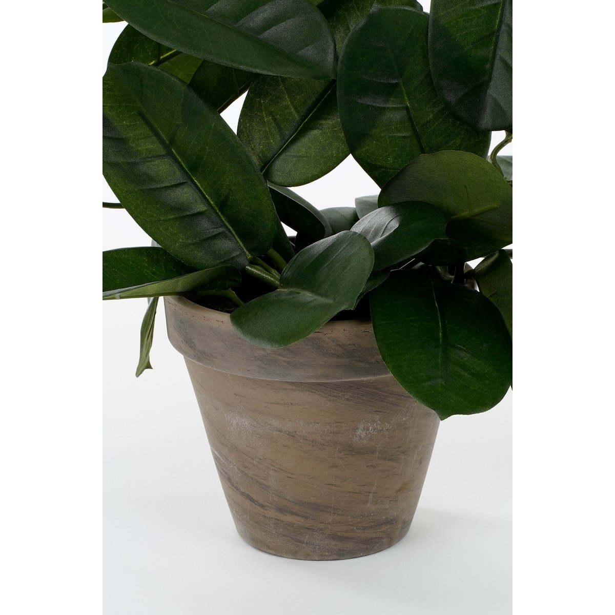 Künstliche Pflanze Stephanotis im Blumentopf Stan - H50 x Ø40 cm - Weiß