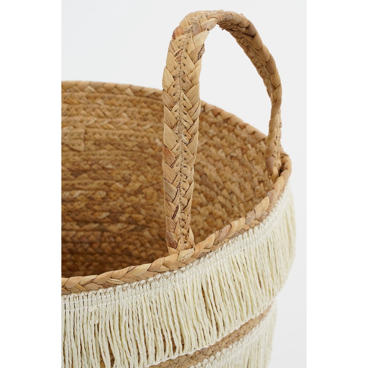 Aufbewahrungskorb – 2er-Set – H30 x Ø32 cm – Wasserhyazinthe – Braun