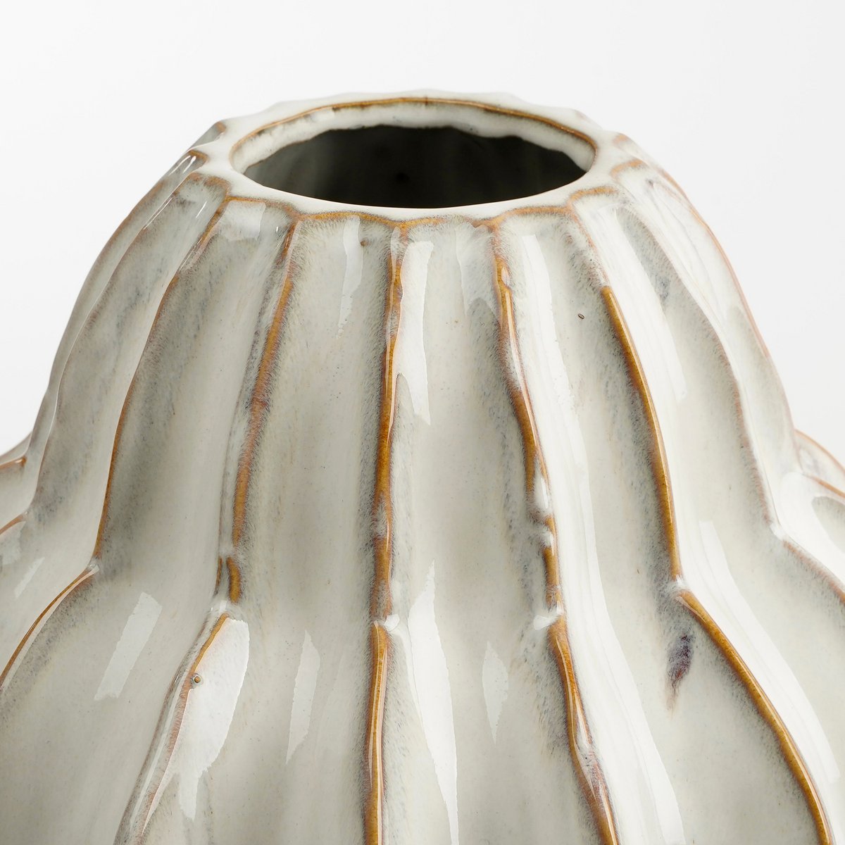 Altea Vase – H28 x Ø24,5 cm – Keramik – gebrochenes Weiß