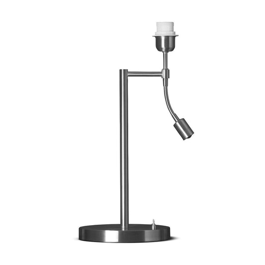 Home Sweet Home Tischlampensockel Read 20/20/47 cm – Gebürsteter Stahl