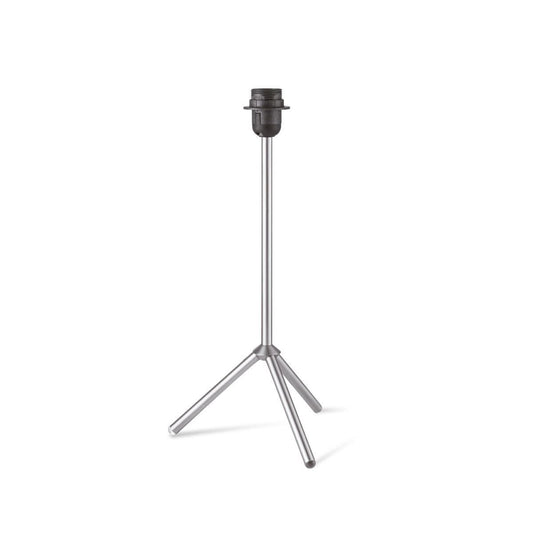 Home Sweet Home Tischlampensockel Karma 27/27/16 cm – Gebürsteter Stahl