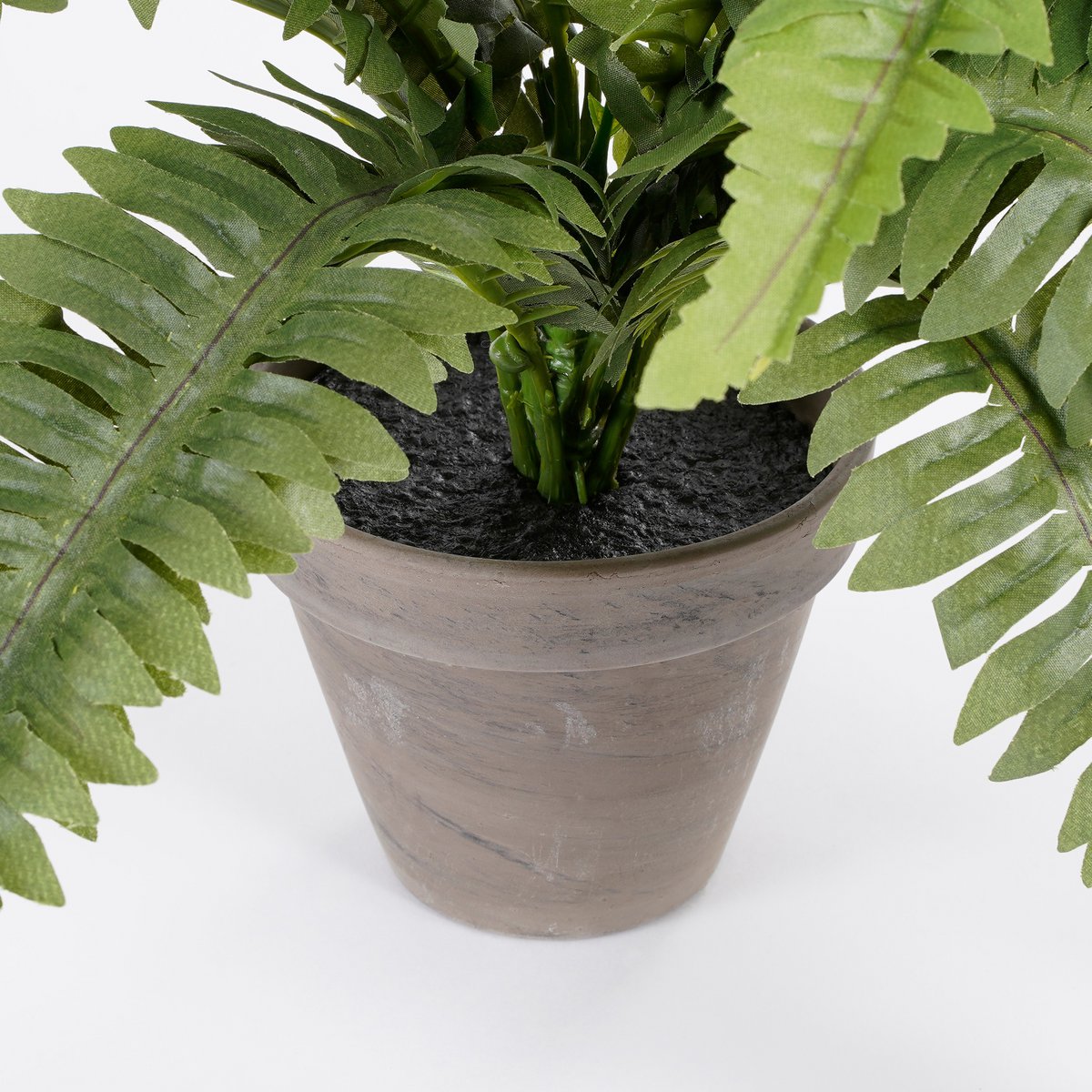 Künstliche Boston-Farn-Pflanze im Blumentopf Stan – H35 x Ø45 cm – Grün