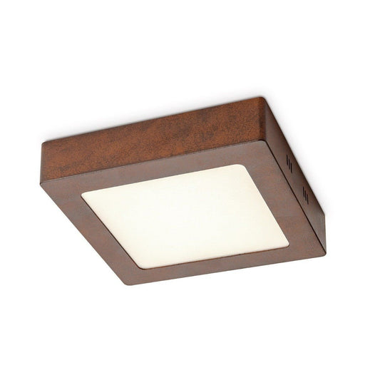 Home Sweet Home LED-Deckenleuchte Ska – Rost – Quadratisch 17/17/3,6 cm