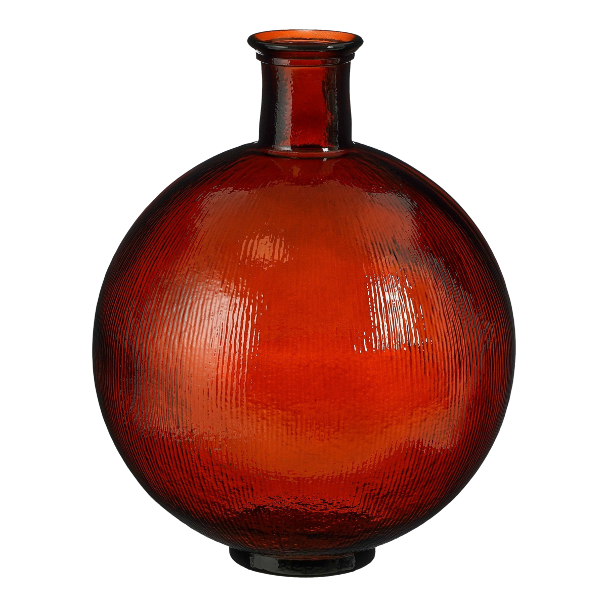Firenza Flaschenvase – H42 x Ø34 cm – Recyceltes Glas – Dunkelbraun