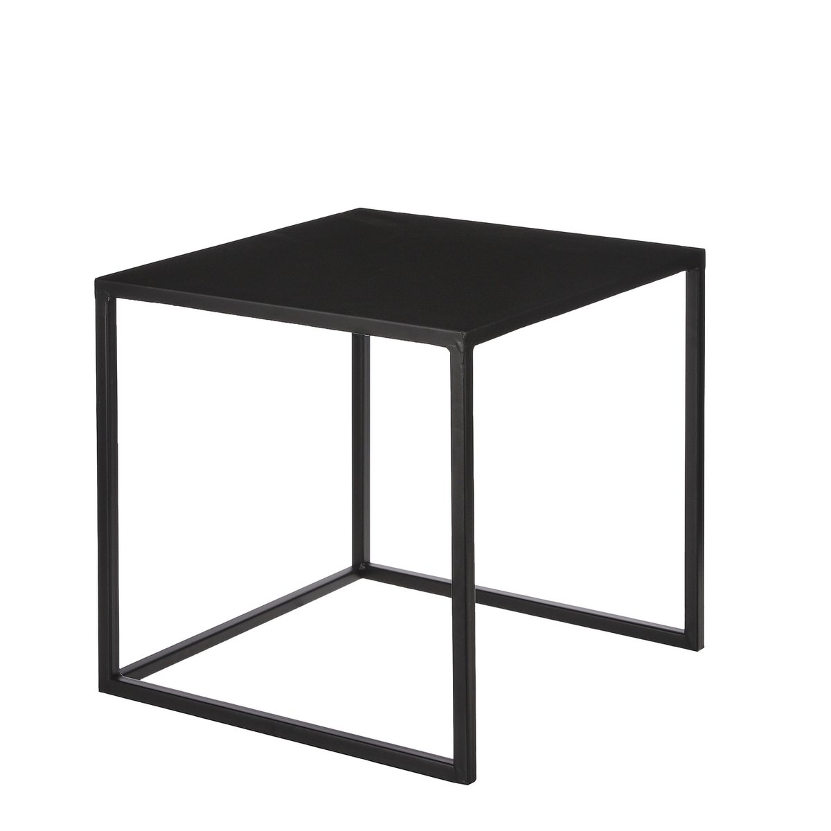 Goa Beistelltisch – 2er-Set – L35 x B35 x H33 cm – Metall – Schwarz