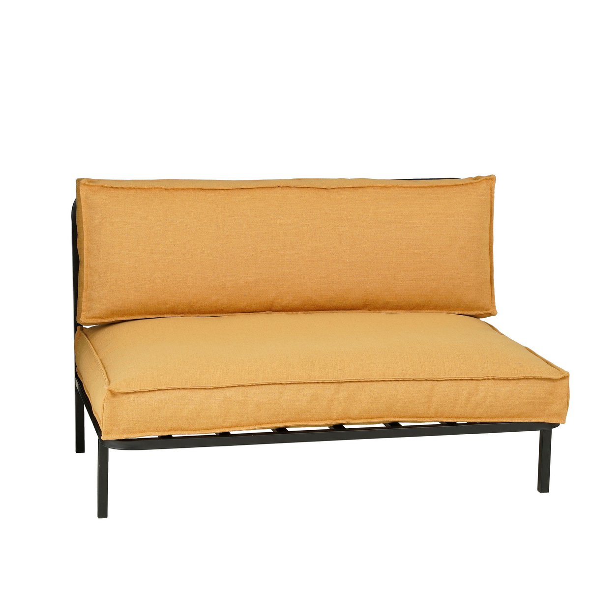 Celo Lounge-Sofa – L122 x B83 x H78 cm – Metall – Schwarz